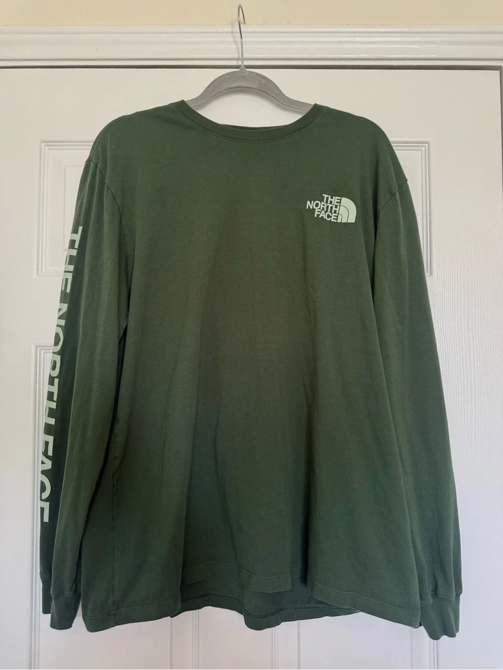 The North Face Men's Long Sleeve Crew - Olive Green